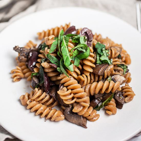 Mushroom and Olive Pasta