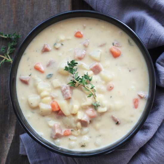 Creamy Corn Ham Potato Chowder