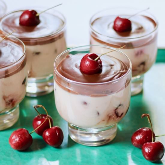 Chocolate Cherry Panna Cotta