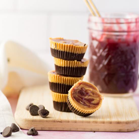 Vegan PB + J Cups