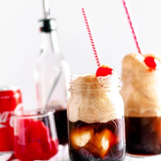 Cherry Vanilla Coke Floats