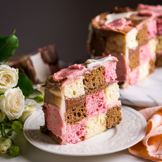 Neapolitan Checkered Cake