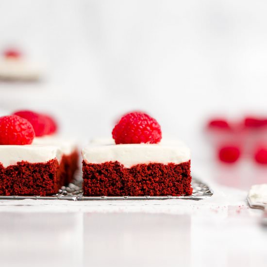 Healthy Red Velvet Cookie Bars