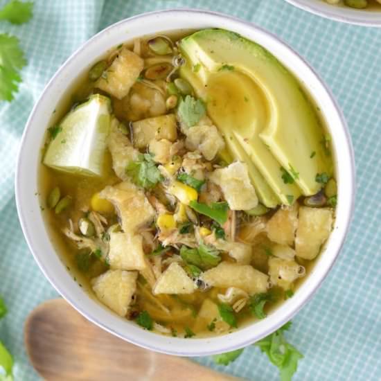 Salsa Verde Chicken Pozole