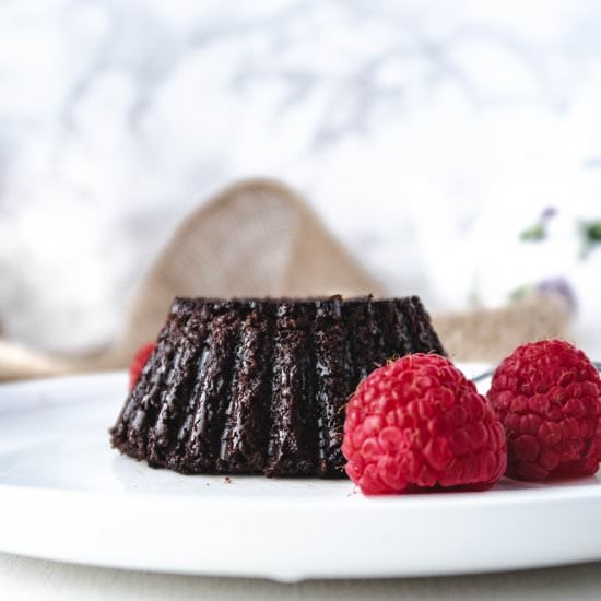 Vegan Chocolate Molten Lava Cake