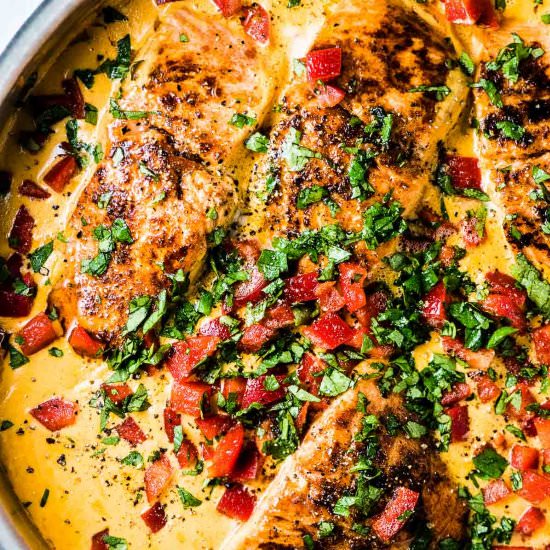 Cashew Coconut Salmon Curry