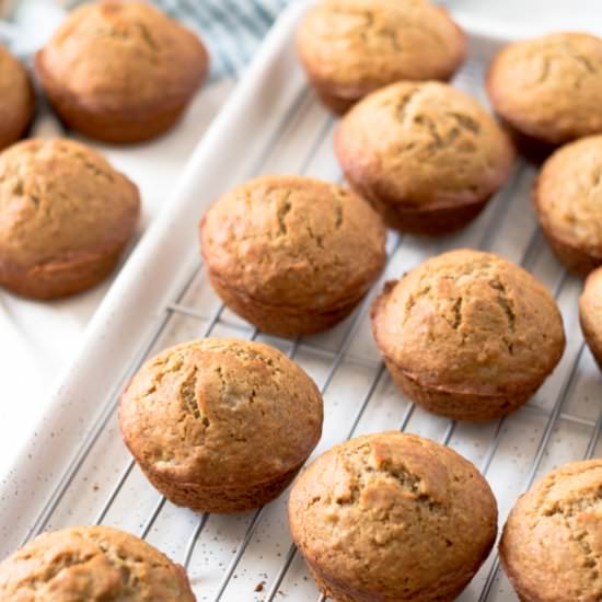 Whole Grain GF Banana Muffins