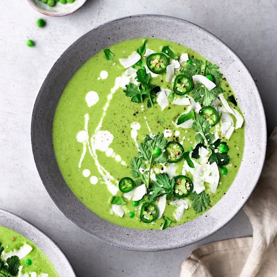 Thai Green Curry Pea Soup