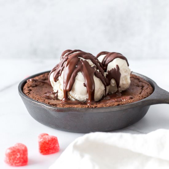 Skillet Brownie Sundae