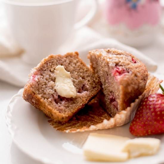 Bakery Style Strawberry Muffins