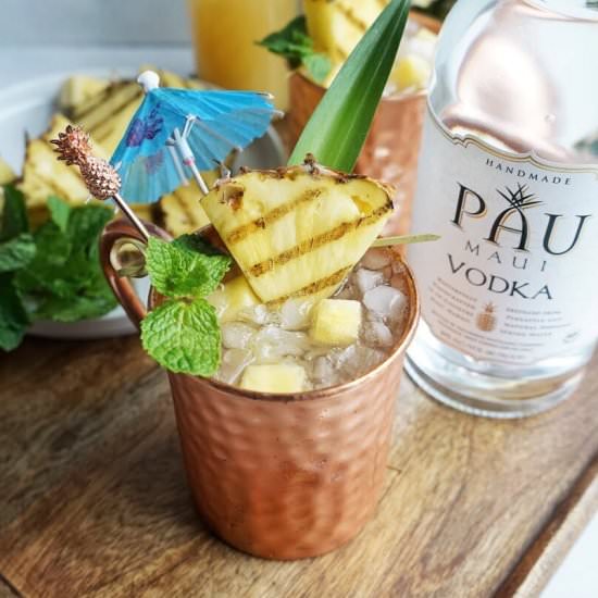 Grilled Pineapple Mules