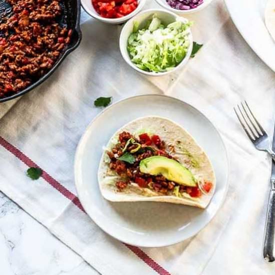Ground turkey tacos