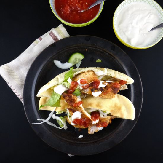 Spelt Pita Bread & Grilled Chicken