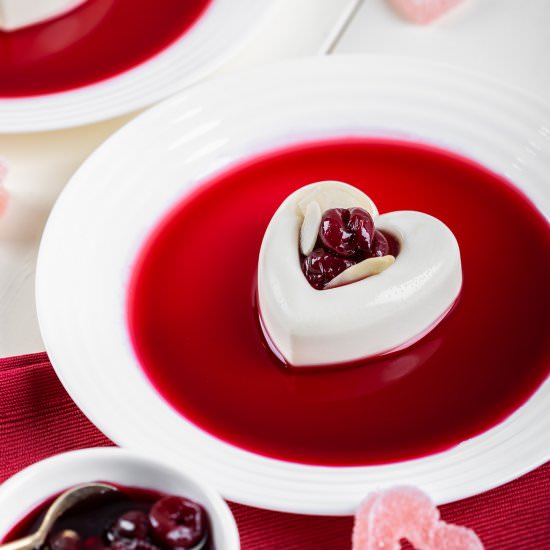 White chocolate panna cotta
