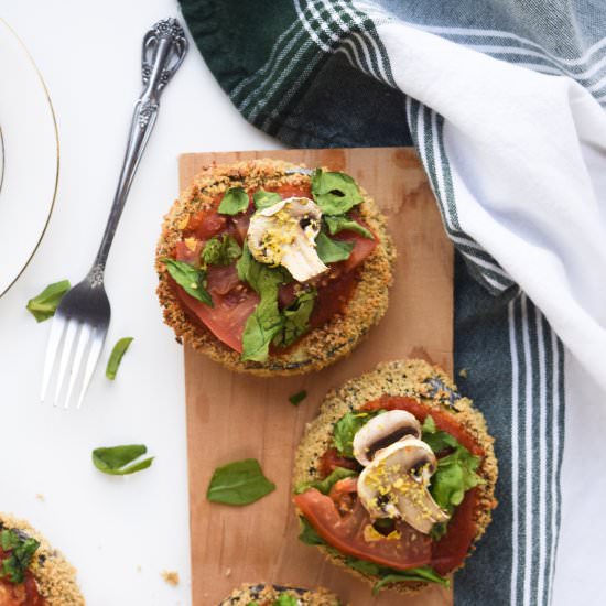 Crispy Mini Eggplant Pizza