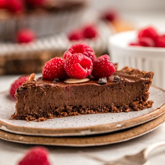 No-Bake Chocolate Raspberry Tart