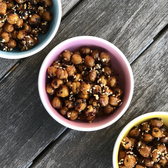 sweet-n-salty sesame chickpeas