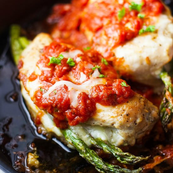 Baked Asparagus Parmesan Chicken