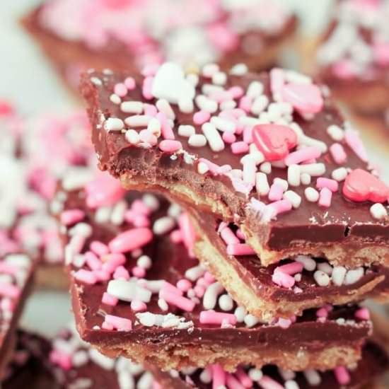 Valentine’s Day Saltine Toffee
