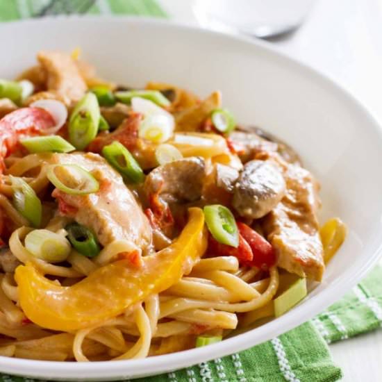 Lighter Cajun Chicken Pasta