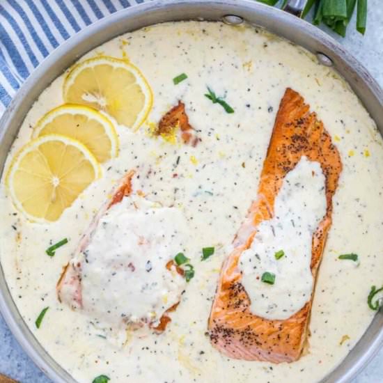 Creamy Lemon Garlic Salmon