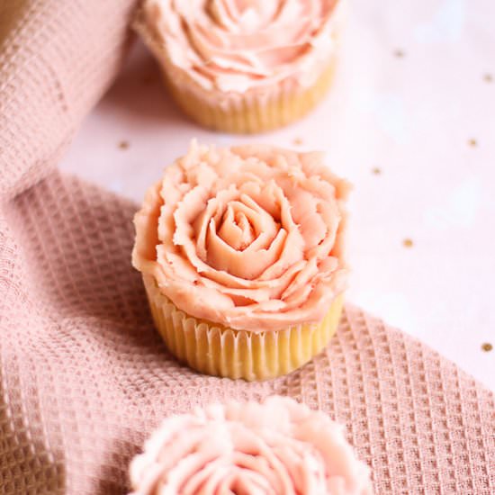 Rose cupcakes