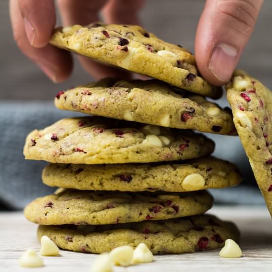 White Chocolate Raspberry Cookies