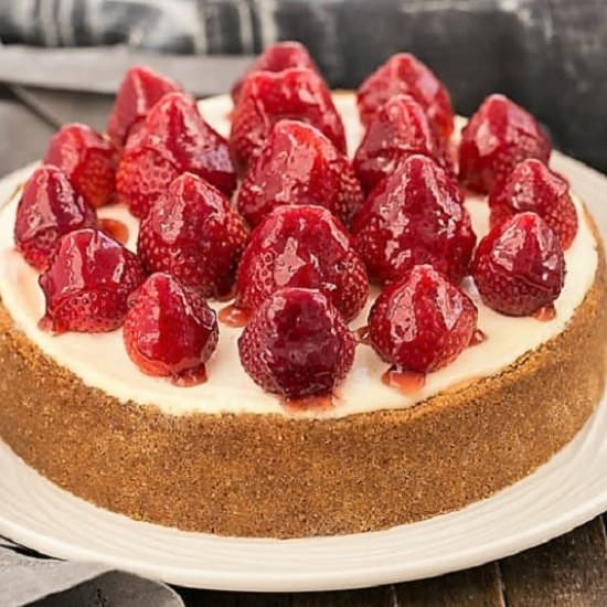 Strawberry Topped Cheesecake