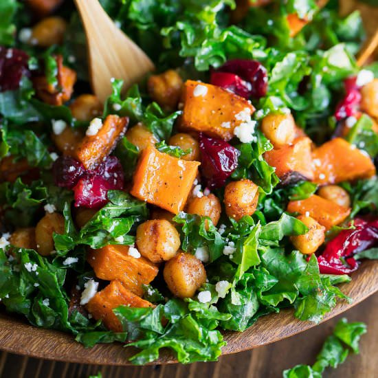Roasted Butternut Squash Kale Salad