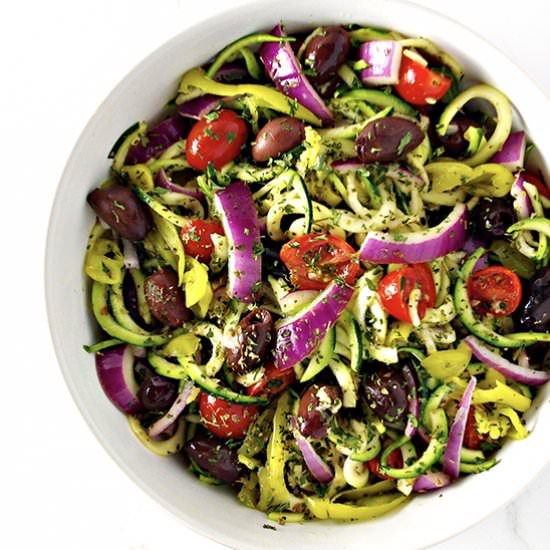 Mediterranean Zucchini Noodle Pasta