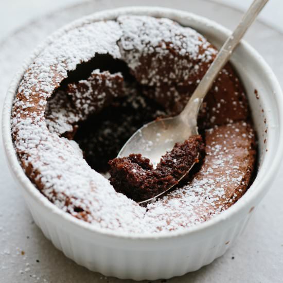 Flourless Chocolate Souffle Cakes