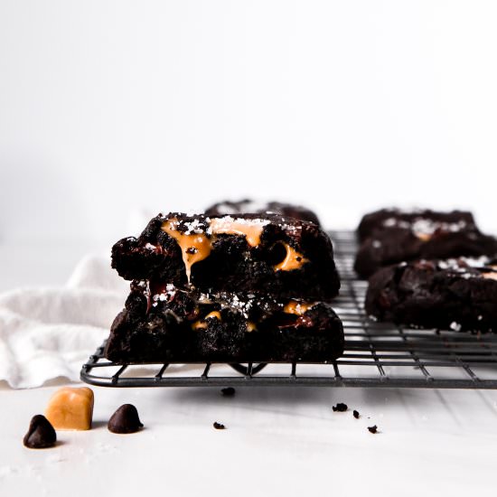 Caramel Dark Chocolate Cookies