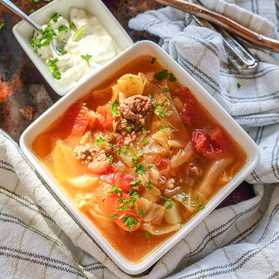 Russian Cabbage And Beef Soup