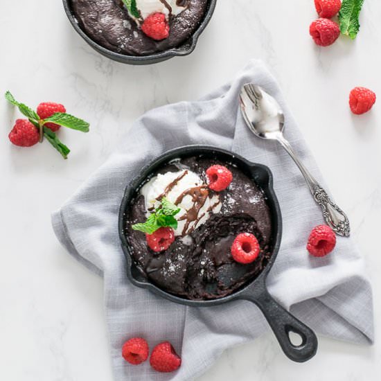 Mini Skillet Lava Cakes for 2