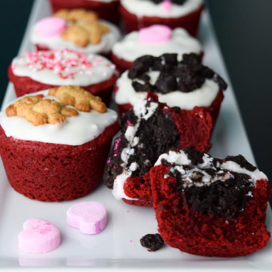 Red Velvet Oreo Valentine Cups