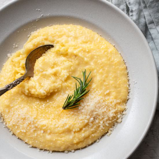 creamy polenta with parmesan