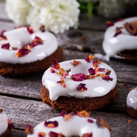 Cream cheese glazed donuts