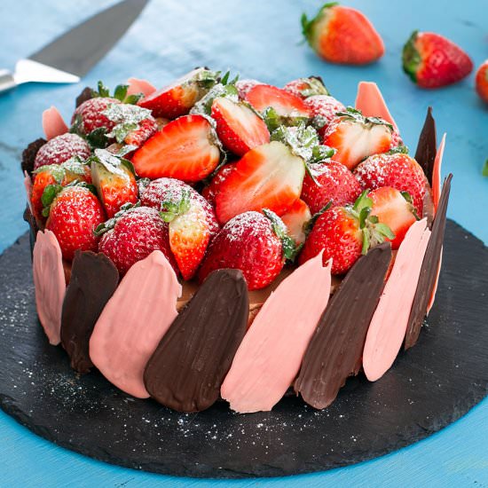 Brownie Strawberry Chocolate Cheese