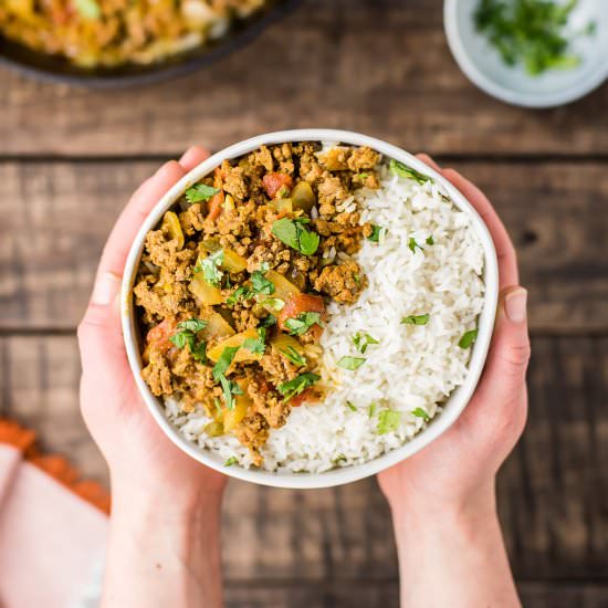 One Pan Paleo Ground Beef Korma