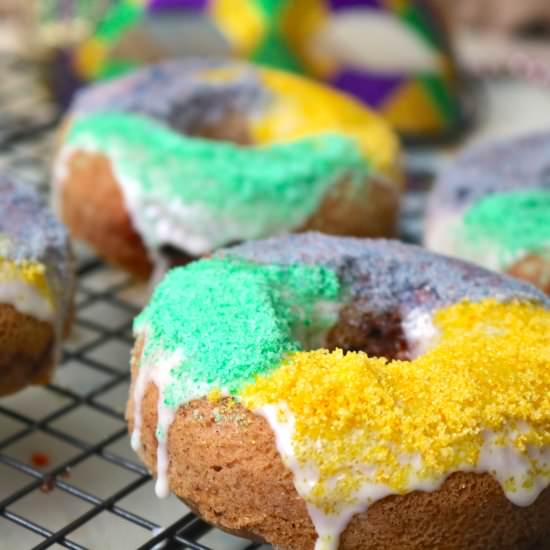 Gluten Free King Cake Donuts