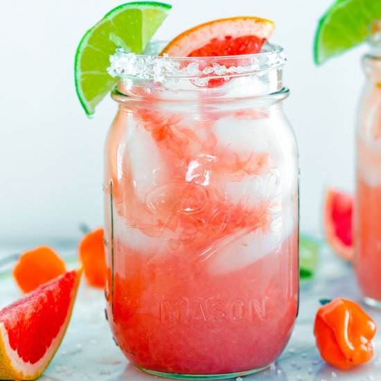 Spicy Grapefruit Margaritas
