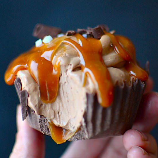 Salted Caramel Mousse Cups