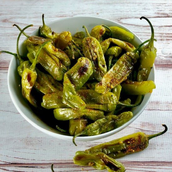Citrus Soy Shishito Peppers