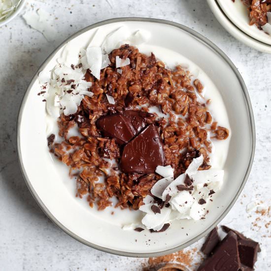 Chocolate Coconut Cauliflower Oats