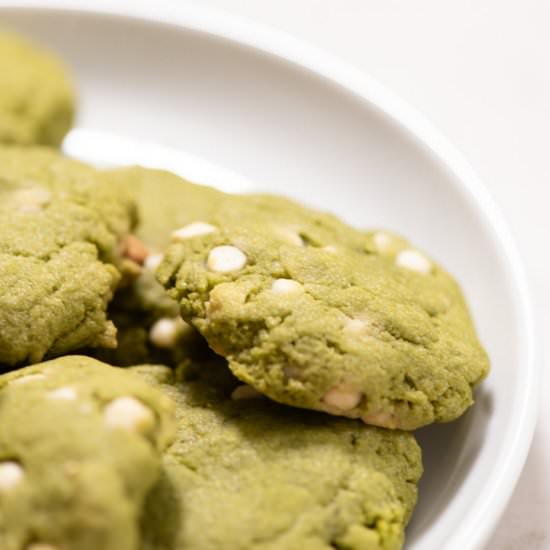 okara matcha cookies