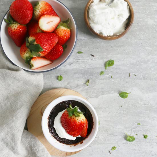 Fudgy Nutella Brownie Mug Cake