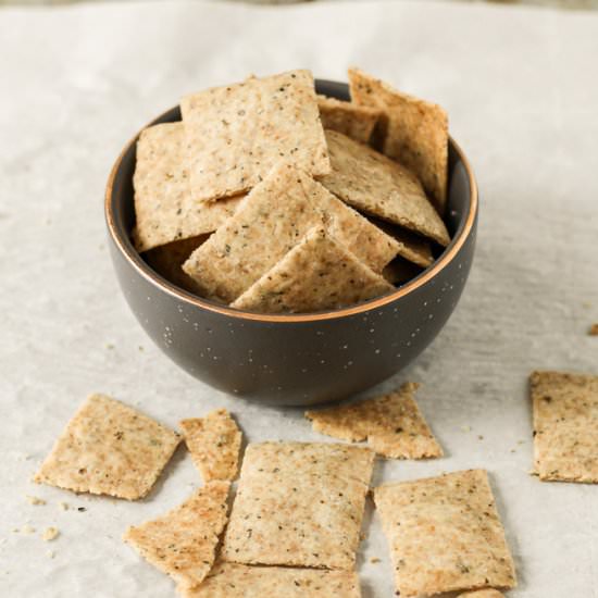 Gluten Free Garlic Herb Crackers