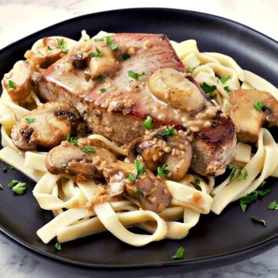 Creamy Mushroom Tuna Steaks