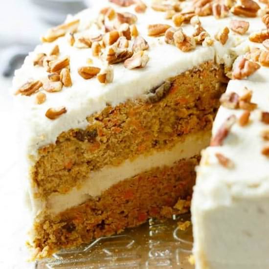 Paleo Carrot Cake with Maple Syrup