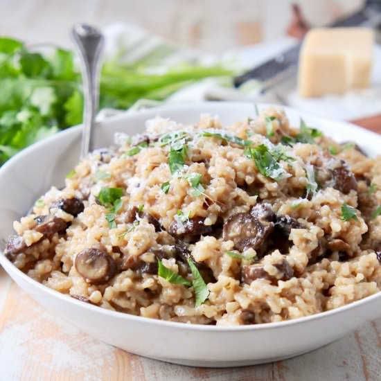 Instant Pot Mushroom Risotto